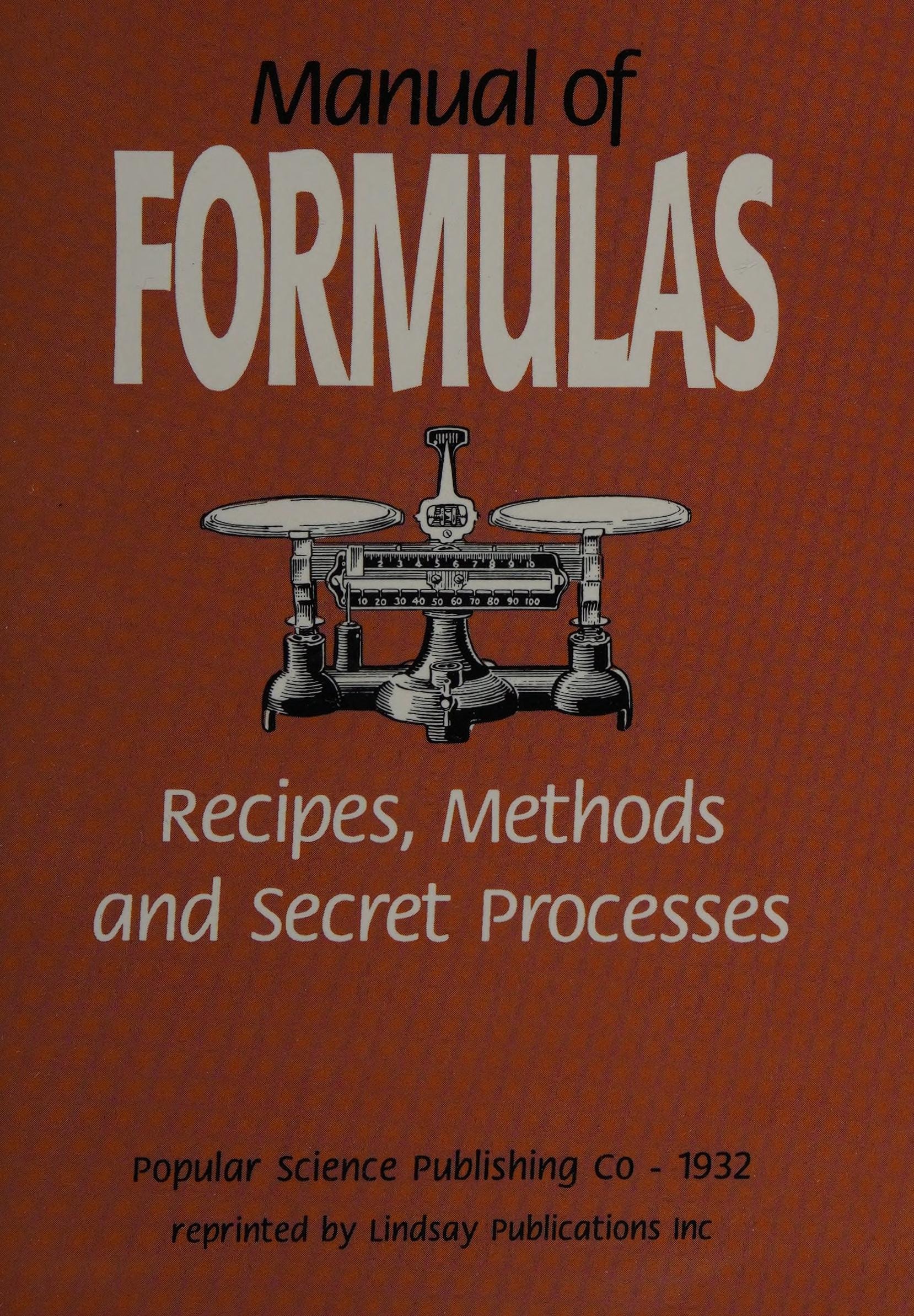 Manual of Formulas