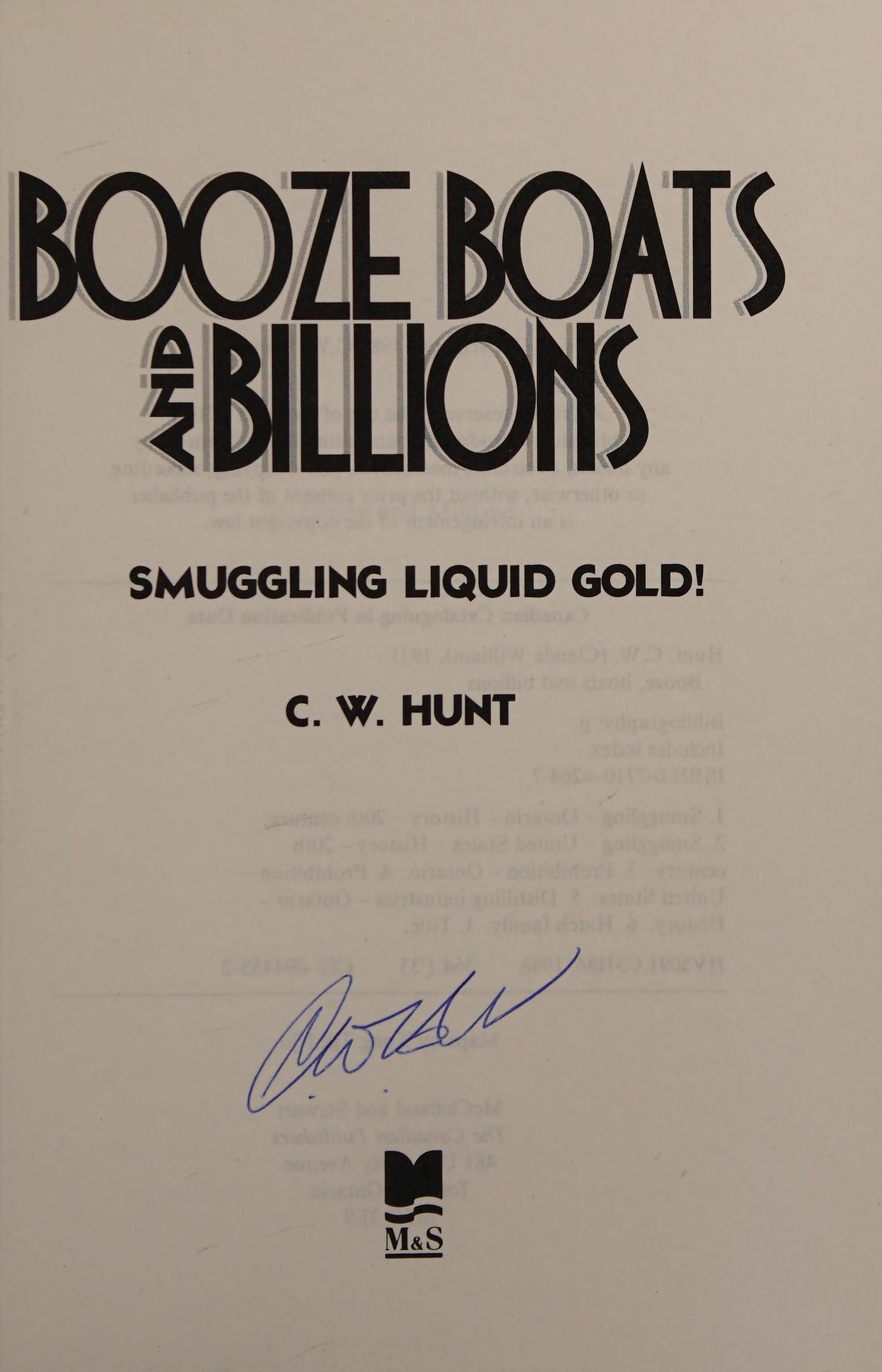 Booze Boats and Billions