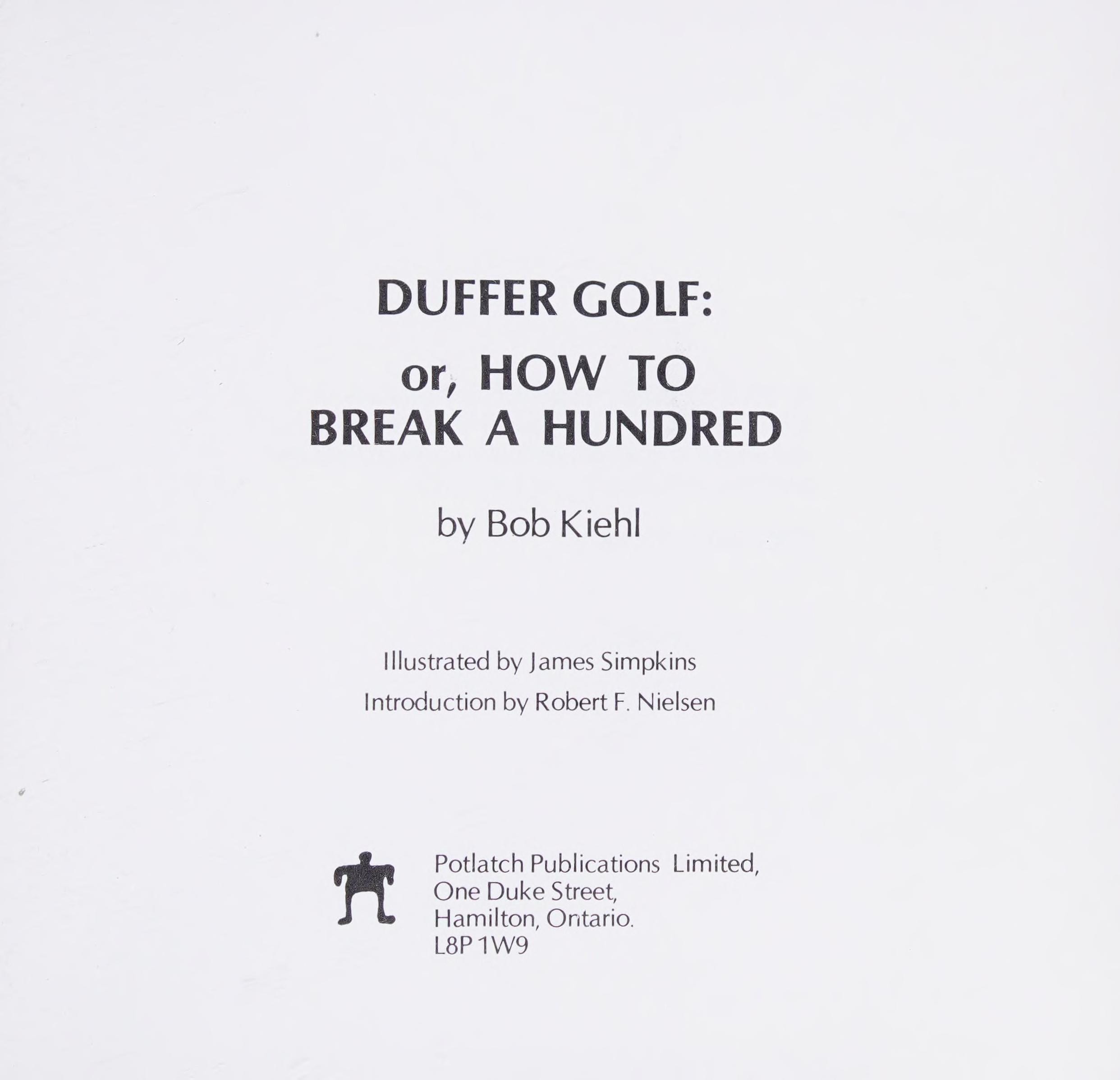 Duffer golf: or, How to break a hundred