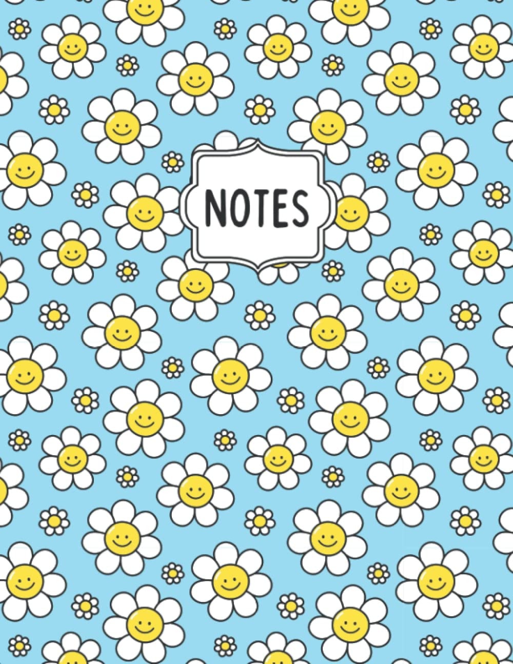 Cute Smiley Face College Ruled Notebook: 1 subject notebook for girls 8.5 x 11