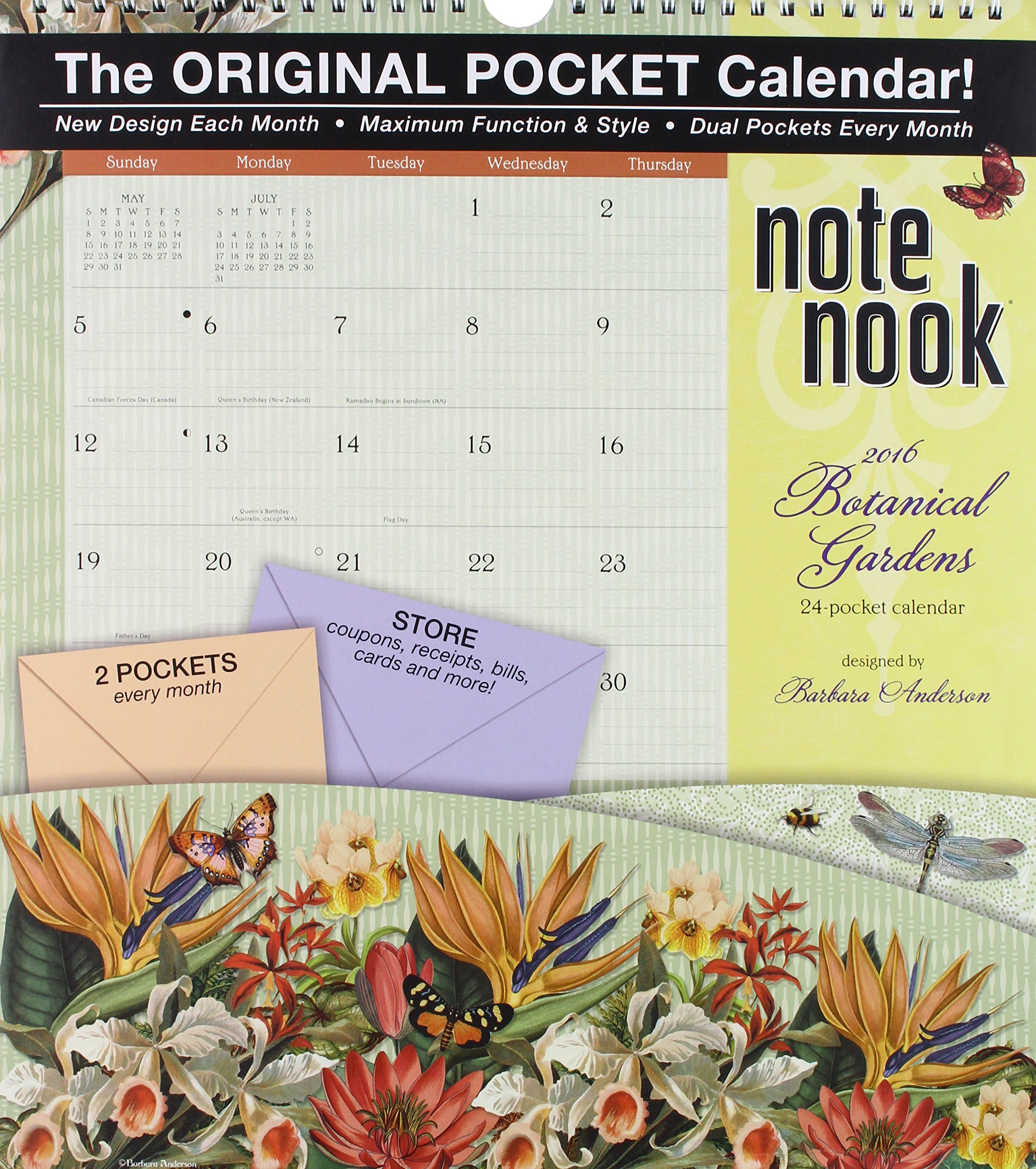 Botanical Gardens Note Nook 2016 Calendar