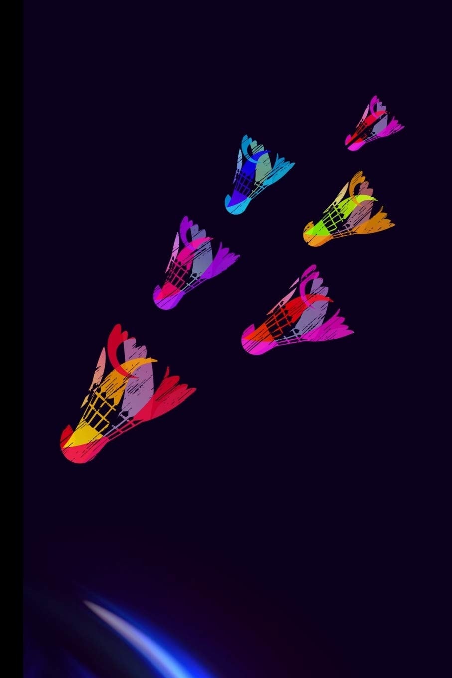 Colorful Shuttlecock: Racket Gift For Players And Athletes (6"x9") Lined Notebook To Write In