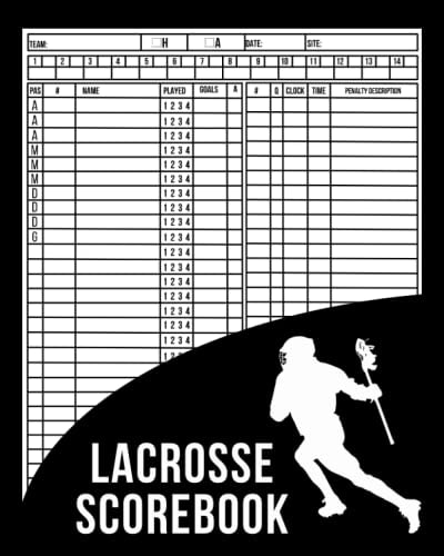 Lacrosse Scorebook: Lacrosse Score sheets for Mens and Womens & girls / Amazing Gift for Lacrosse Coaches or Players
