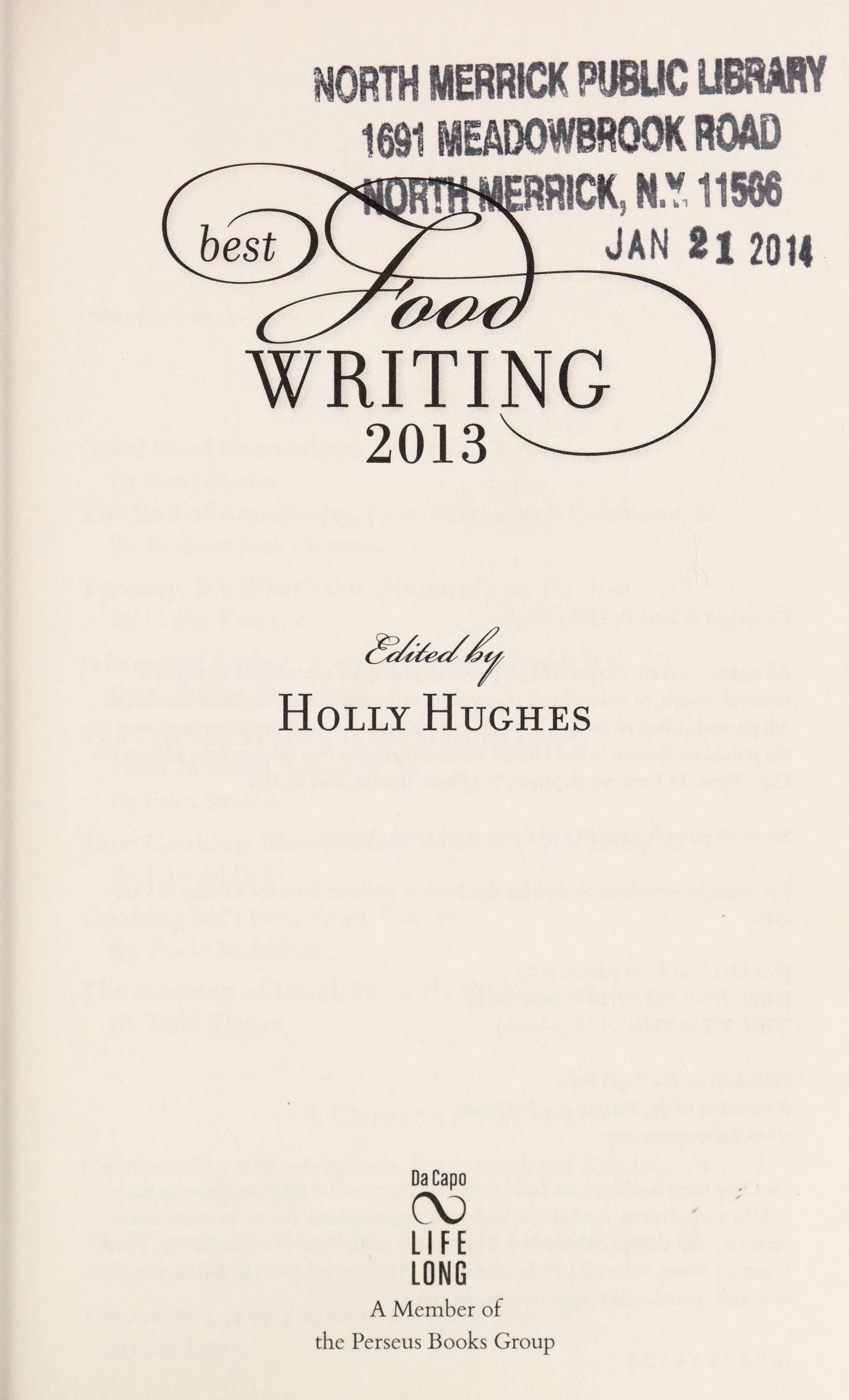 Best Food Writing 2013