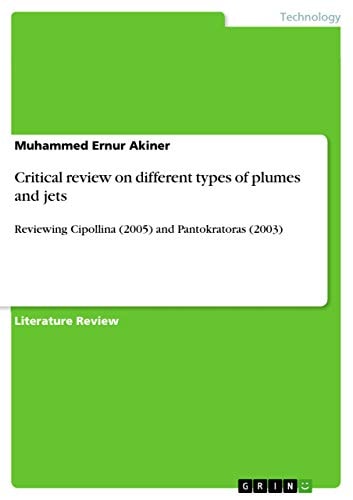 Critical review on different types of plumes and jets: Reviewing Cipollina (2005) and Pantokratoras (2003)