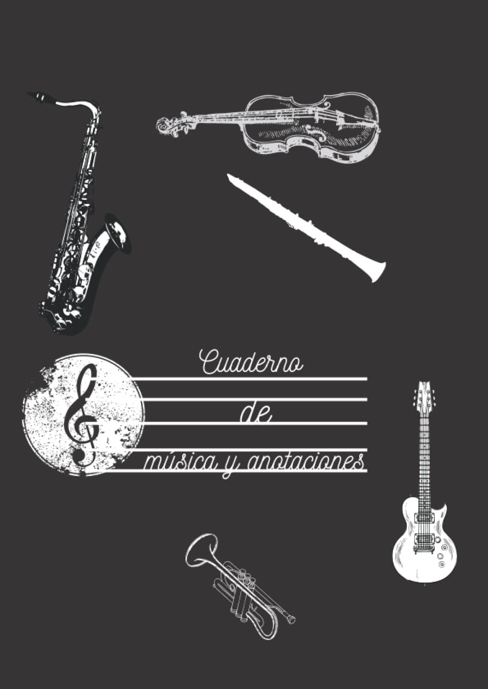 Cuaderno de música y anotaciones: Cuaderno de pentagramas y alienado (Spanish Edition)