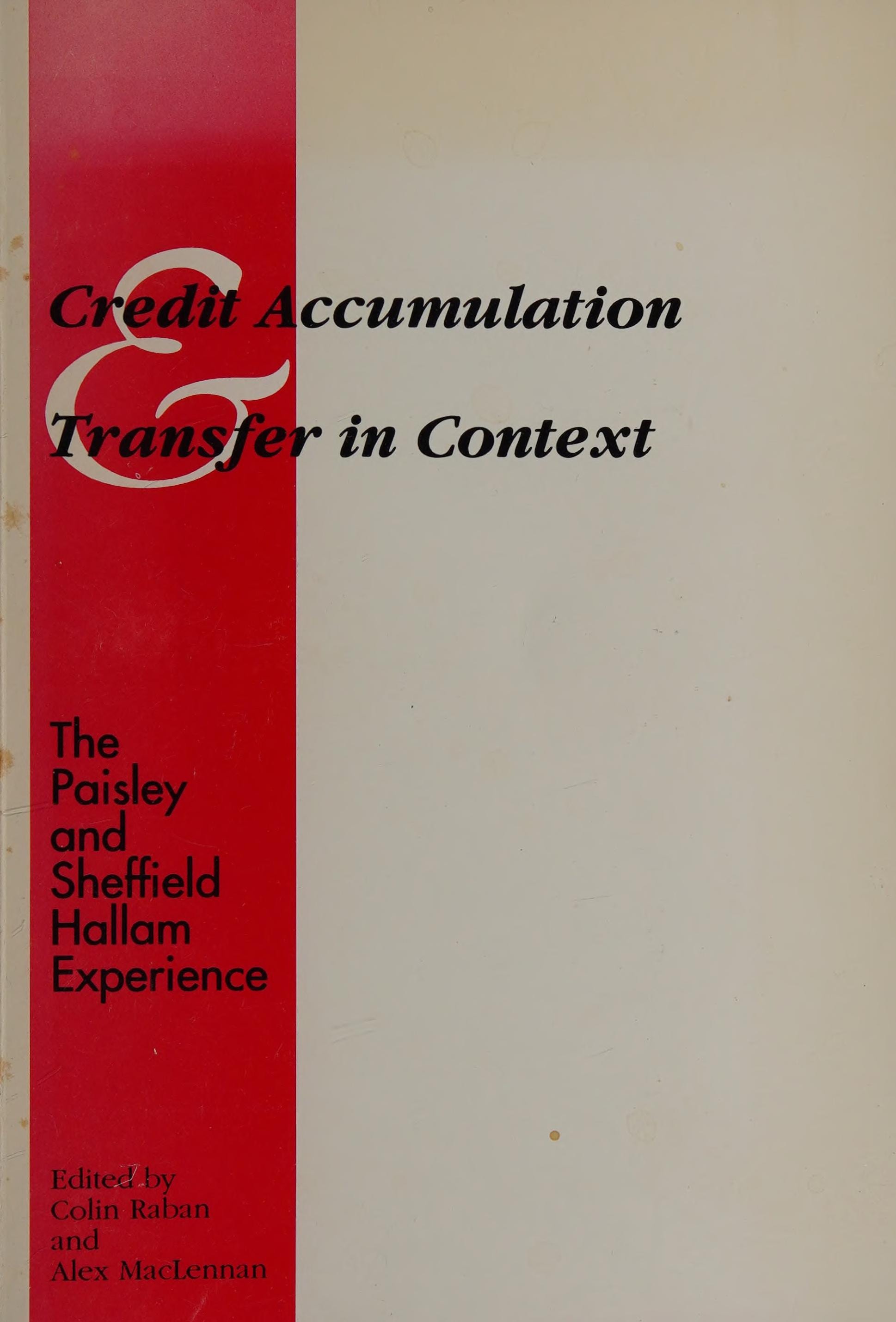 Credit Accumulation Transfer in Context