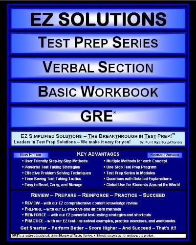 EZ Solutions - Test Prep Series - Verbal Section - Basic Workbook - GRE (Edition: New. Version: Revised. 2015)