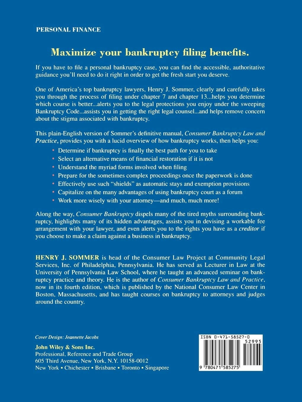 Consumer Bankruptcy: The Complete Guide to Chapter 7 and Chapter 13 Personal Bankruptcy