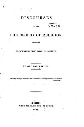 Discourses on the Philosophy of Religion