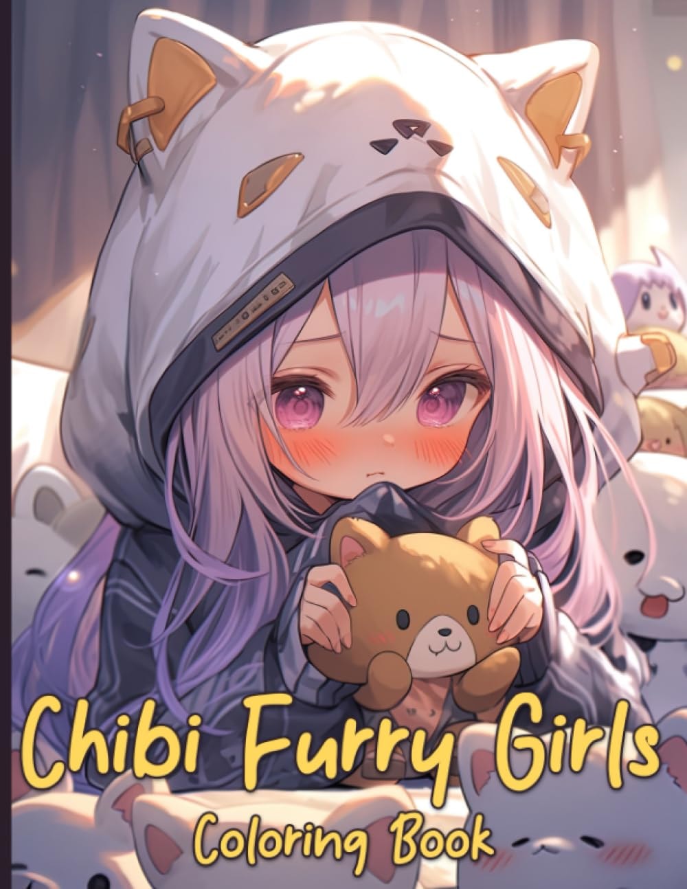 Chibi Furry Girls Coloring Book: Eye-Catching Coloring Pages About High Quality Anime Human-Like Girls Illustrations For Adults And Teens To Color Fun And Enjoy