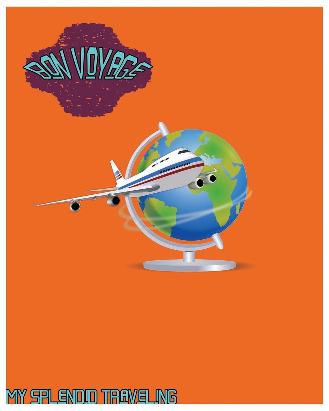 Bon Voyage: : My Splendid Traveling : Splendid Blank Journal for memorize your traveling : Good quality, white, lined , blank journal, 8 x 10, 100 ... (Travel Journal). (My Splendid Travel Diary)