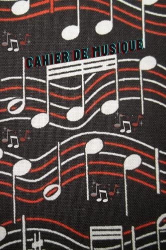 Cahier de musique 17x22: Cahier de Musique pour solfège ou composition musicale- Carnet de partitions - Papier manuscrit -Couverture de très bonne ... portées par page - 120 pages (French Edition)