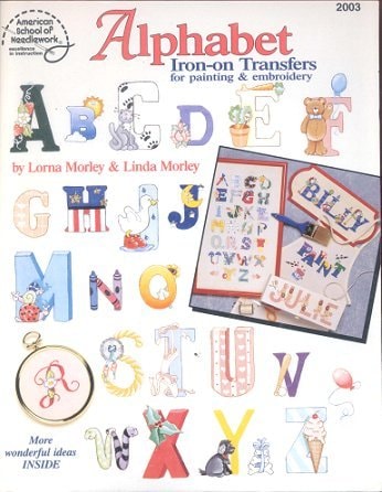 Alphabet Iron-on Transfers for Painting and Embroidery