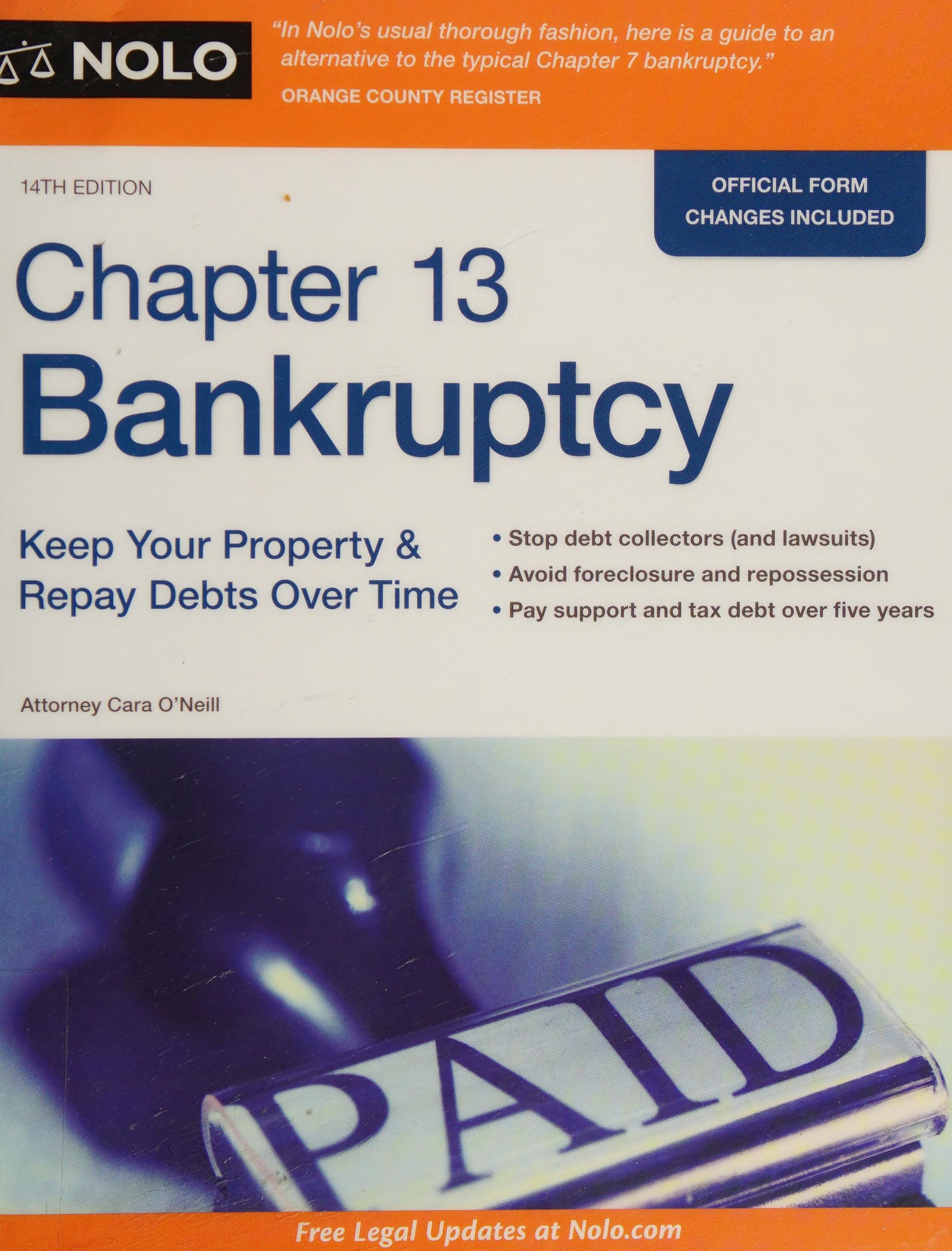Chapter 13 Bankruptcy: Keep Your Property & Repay Debts Over Time